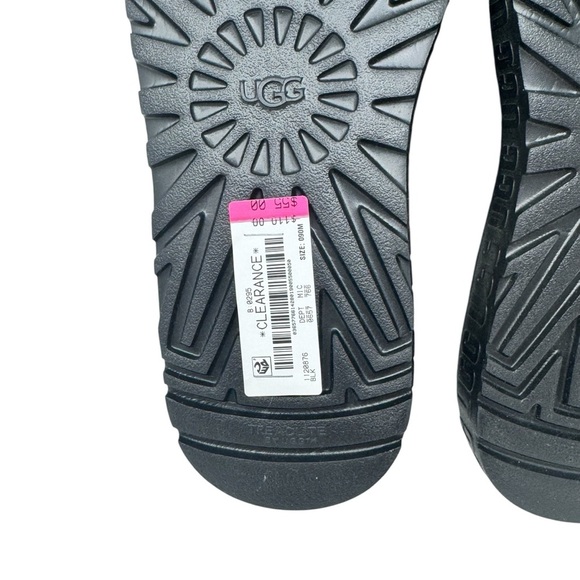 UGG Women's Oh Fluffita Sheepskin Cozy Black Slippers with UGG backstrap-Size 9 - Picture 8 of 8